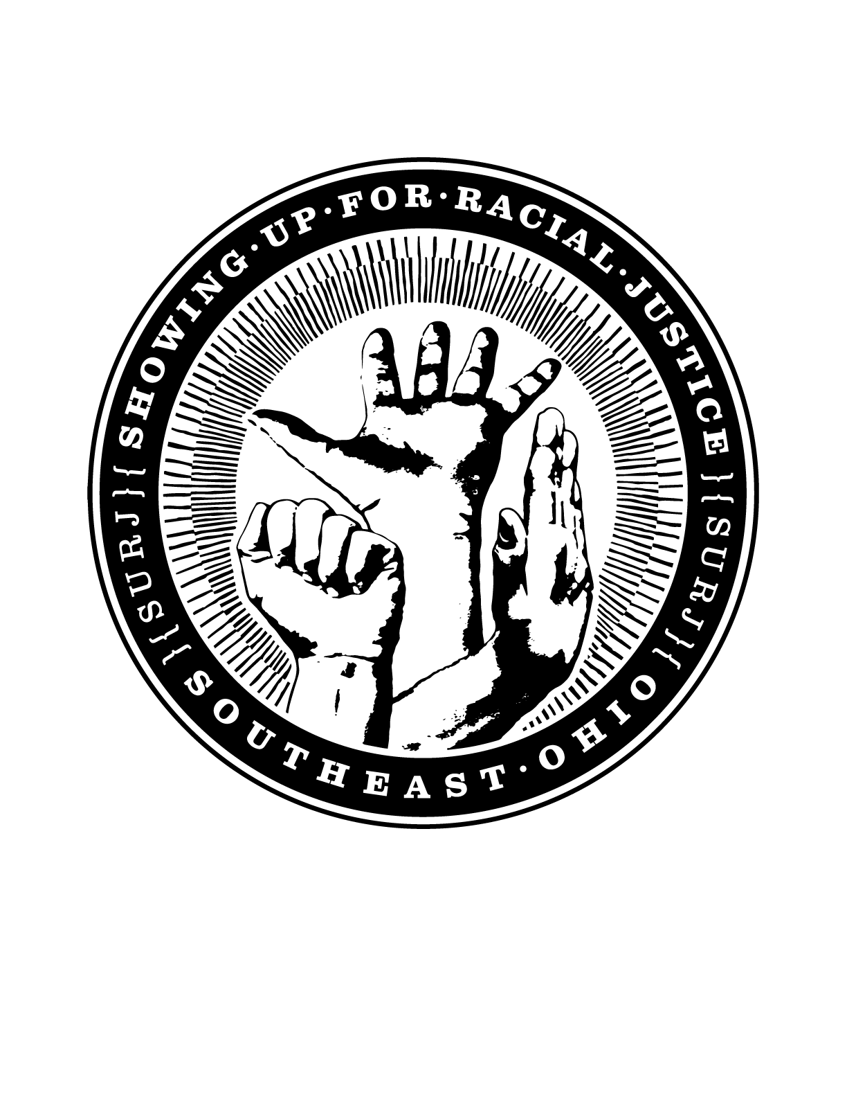 SURJ SE Ohio logo with hands 