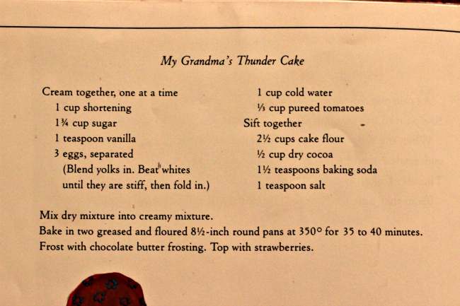 thunder cake recipe
