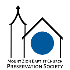 Logo for sponsoring organization, Mt. Zion Baptist Church Preservation Society.