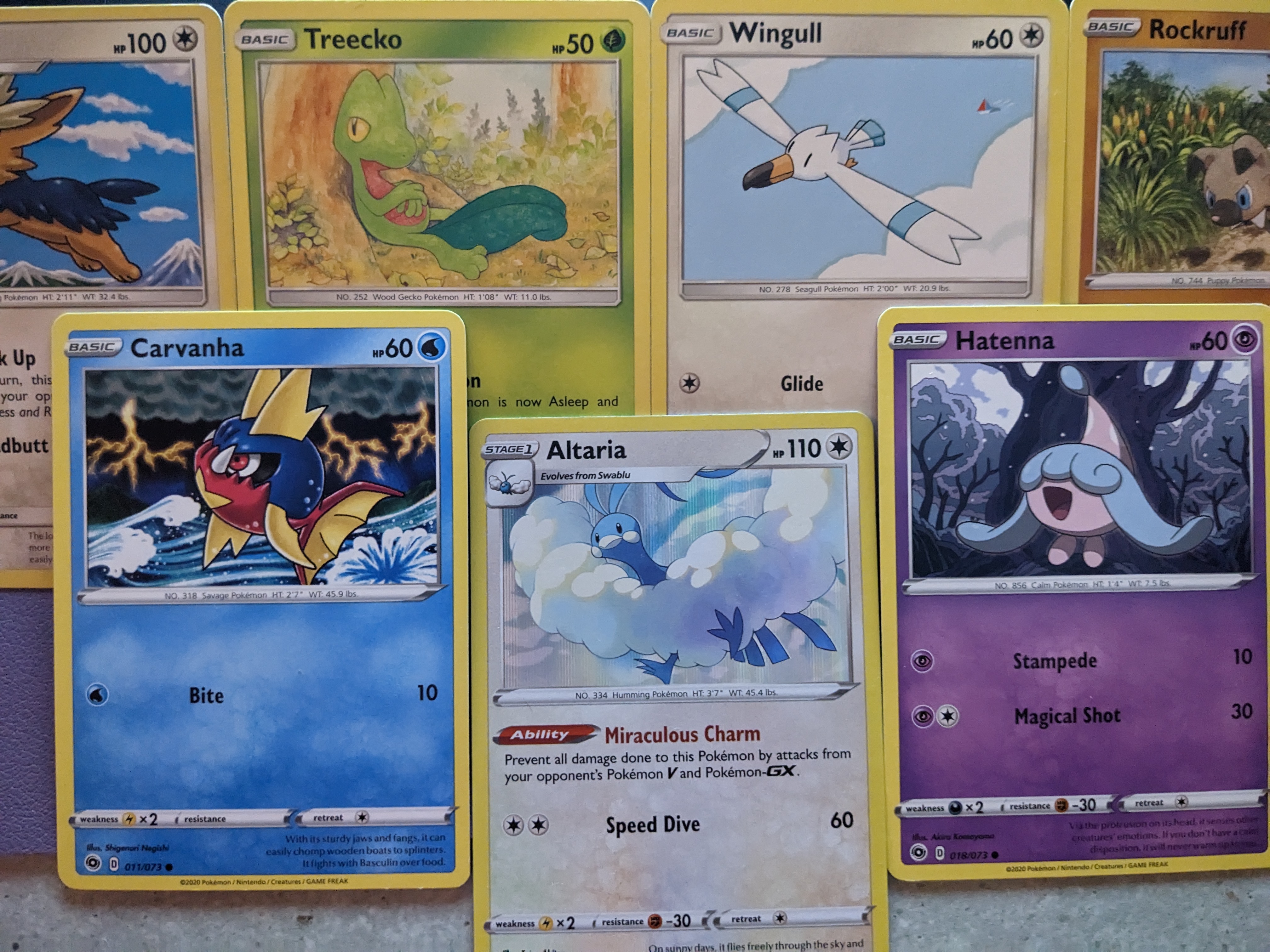photo of various Pokemon cards