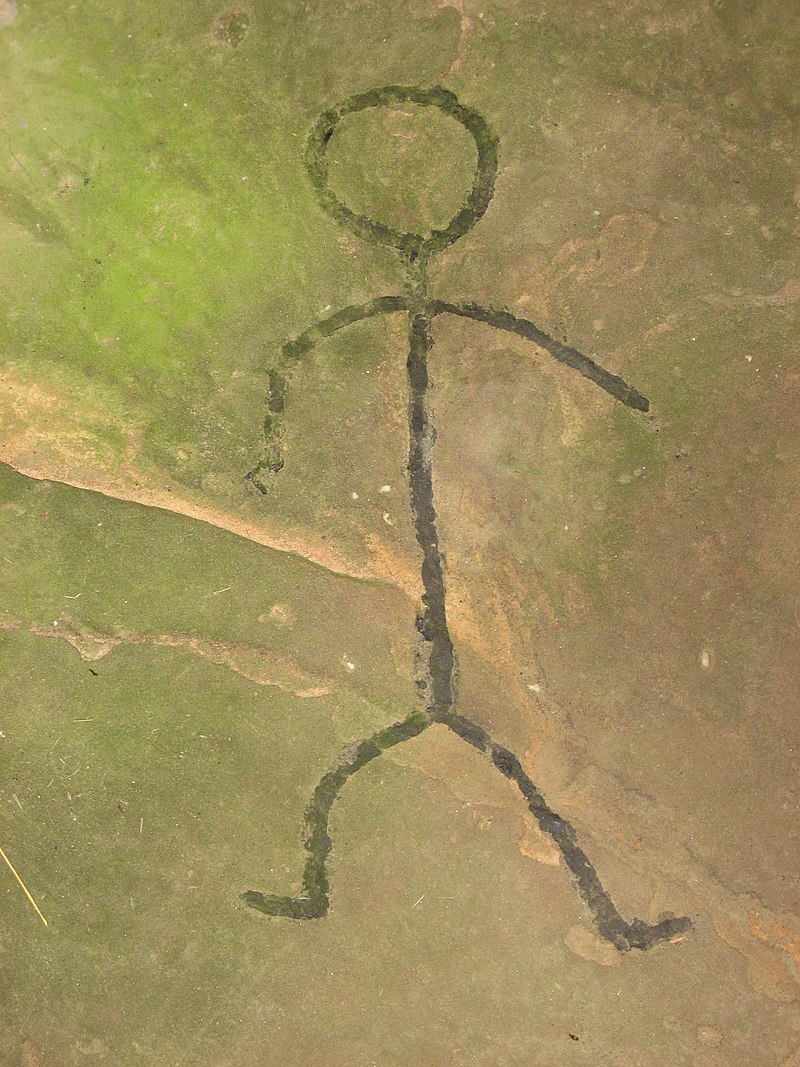 Picture of Petroglyph in Shape of Human