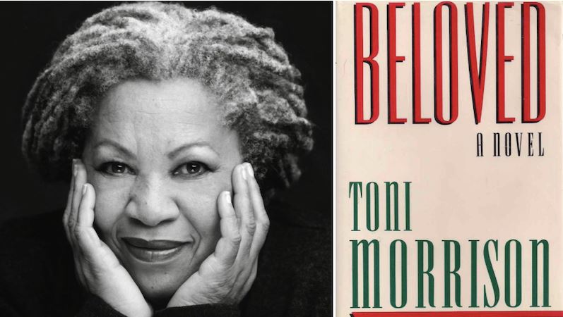 Image of featured book and author, Beloved by Toni Morrison.