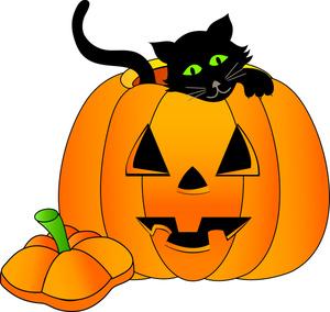 Jack O Lantern and Black Cat