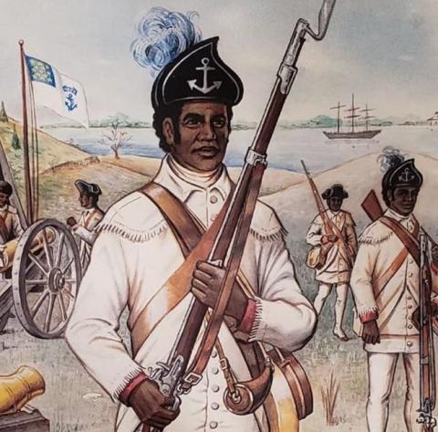 Painting by Frank Quagan for the Varnum Armory Museum.