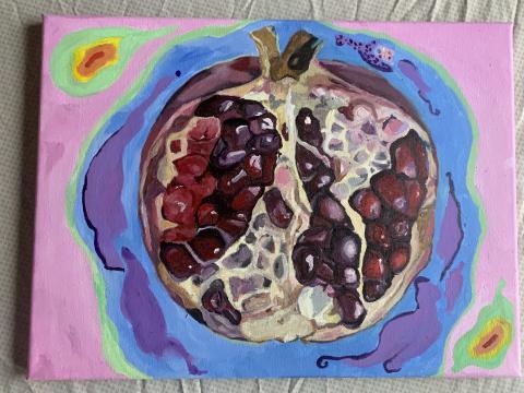 Painting by featured artist, Aquaria Albano.