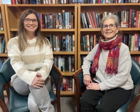 Image of our featured creative writing leaders, Wendy McVicker and Stacie Somerset.