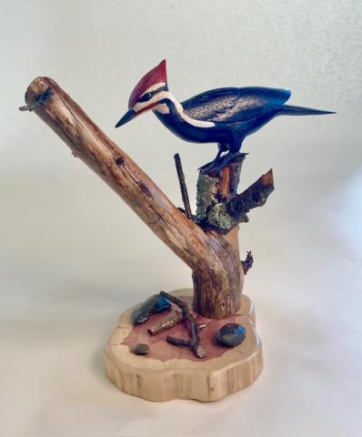 Avian bird sculpture by featured artist, Steve Norris.
