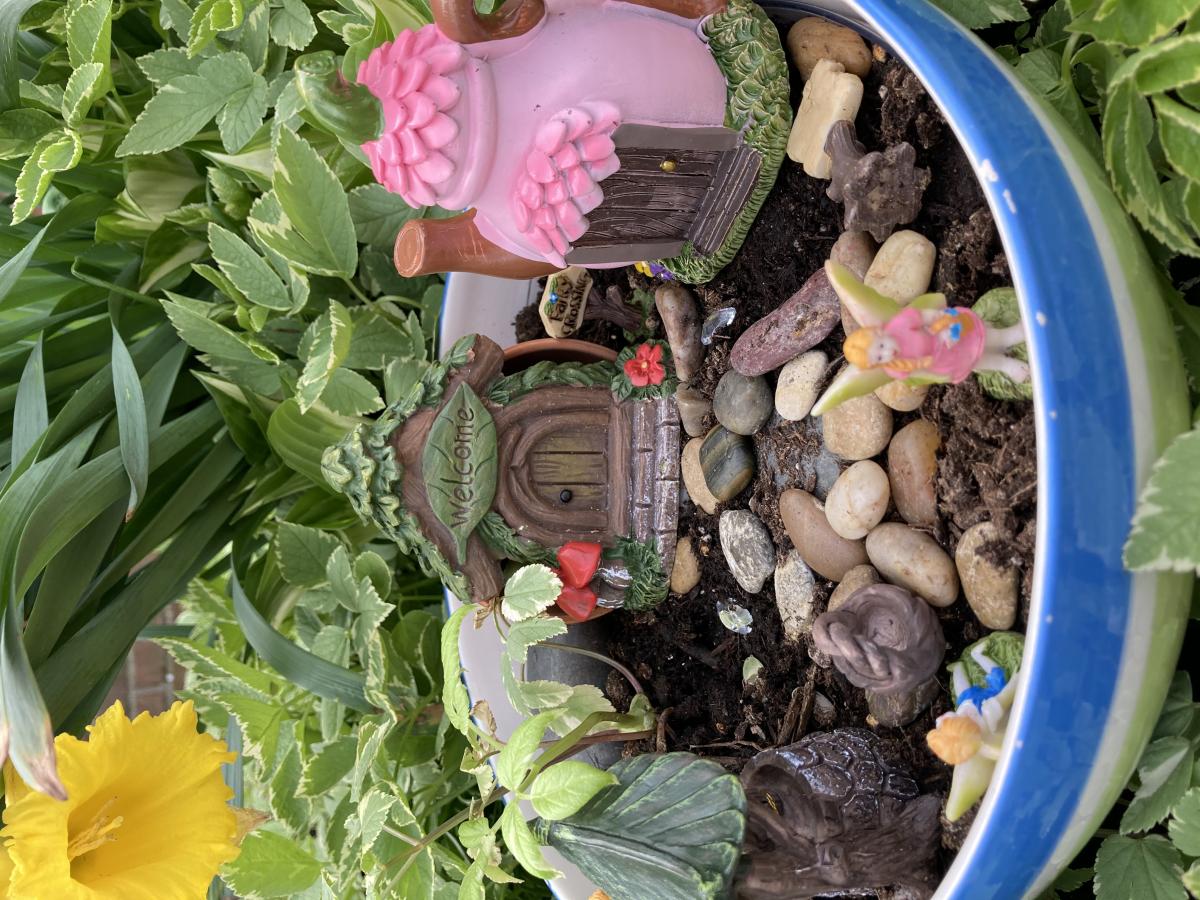 Fairy garden with accessories