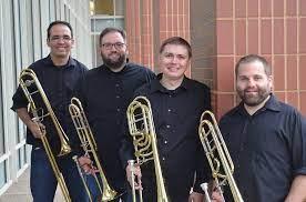 Image of our guests, the Ohio Trombone Quartet.