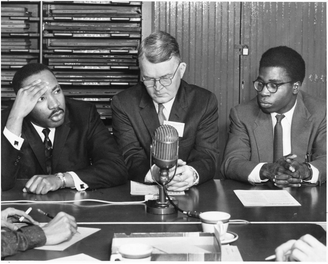 Photo showing Martin Luther King, Jr. in Athens, Ohio.