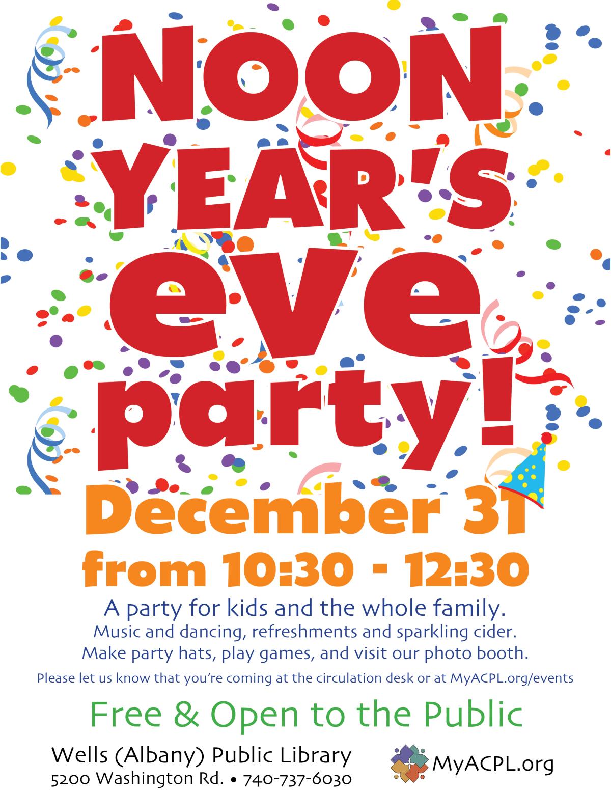 Noon Year's Eve flyer