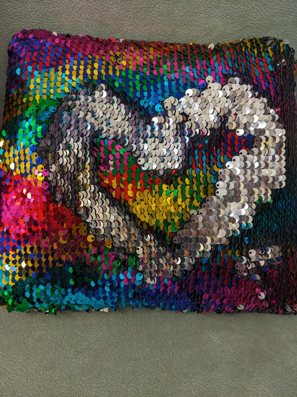 Sequin pillow