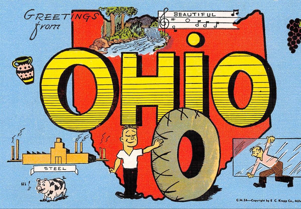 Vintage postcard celebrating Ohio.