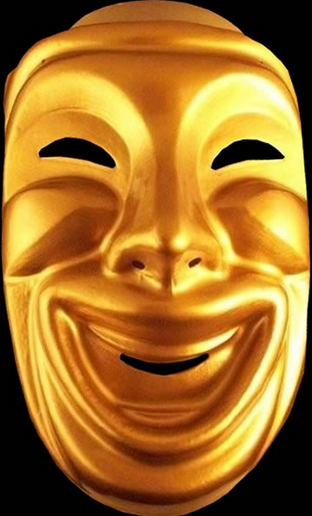 Classical comedy mask.